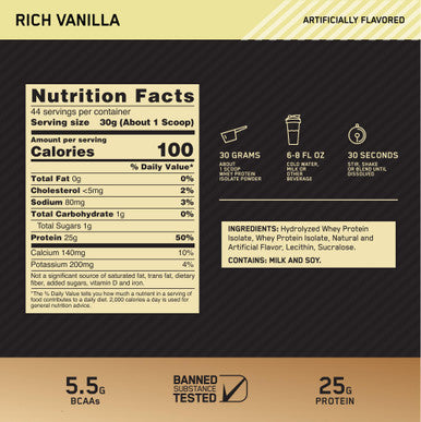 Optimum Nutrition Gold Standard 100 Isolate