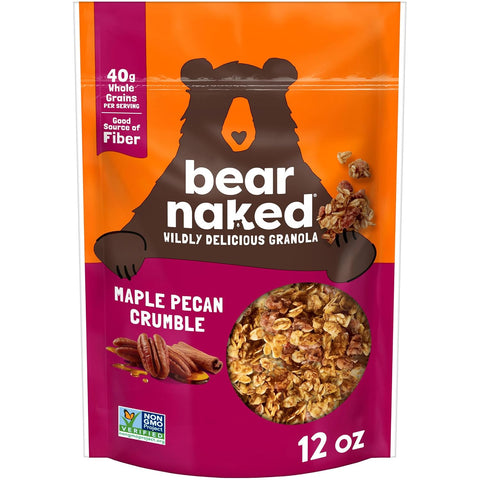 Bear Naked Granola Cereal, Whole Grain Granola, Breakfast Snacks, Cacao and Cashew Butter Crunch (3 Bags)