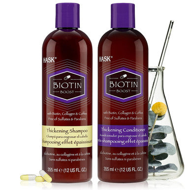 HASK Lavender Body Wash and Biotin Shampoo + Conditioner Pack: Includes 2 Lavender + Vanilla Body Wash and 1 Biotin Shampoo and Conditioner Set