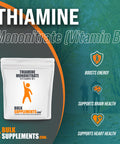 BulkSupplements Thiamine Mono (Vitamin B1) Powder - Vitamins for Energy for Women - Vitamin B - Vitamin Supplements - B Vitamins - Vitamins and Supplements (100 Grams - 3.5 oz)