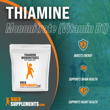 BulkSupplements Thiamine Mono (Vitamin B1) Powder - Vitamins for Energy for Women - Vitamin B - Vitamin Supplements - B Vitamins - Vitamins and Supplements (100 Grams - 3.5 oz)