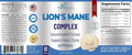 YUMMYVITE Lions Mane Mushroom Complex - Concentrated 4:1 Extract For Brain Health, Supports Focus, Clarity, Memory & Immune System - 60 Capsules