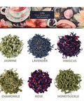 Lyon Tea Makers Floral DIY Flavor Enhancer Sampler Kit 6 Tin Variety Pack Box Add to Your Favorite Tea Leaves to Create Unique Floral Brews