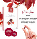 Healthspan Vein Vine 360mg | 90 Tablets | Red Vine Leaf Extract | Added Vitamins B1 & C | Vegan