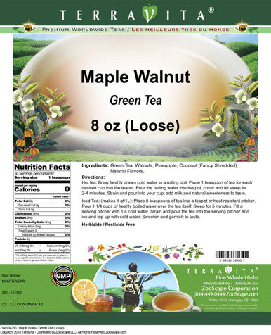 Terravita Maple Walnut Green Tea (Loose) (8 Oz, Zin: 534350)