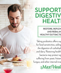 Maxi Health Probiotics for Digestive Health and Gut 15 Strains 20 Billion CFU Active Organisms - Probiotics for Men and Women with Lactobacillus Rhamnosus Daily Probiotic for Digestive Support 30 Capsules
