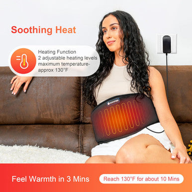 Comfier Heating Pad For Back Pain, Vibration Lower Back Massager With Heat, Fast Heat Pad With Auto Shut Off Heated Waist Belt, Christmas Gifts For Women Men Mom Dad, Fsa/Hsa Eligible