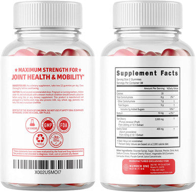 N1N Premium Tart Cherry Gummies Max Strength 2400mg Natural Tart Cherry Extract Celery Seed to Support Uric Acid Health Joint Mobility Muscle Recovery Supplement 60 Gummies