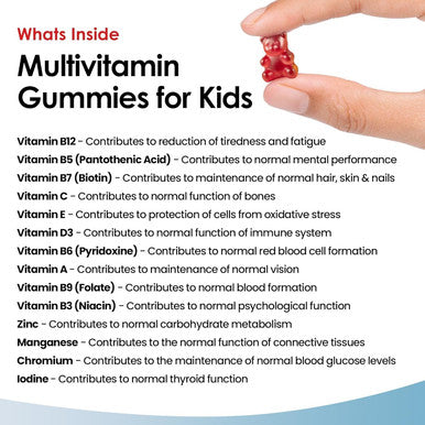 New Leaf Products Multivitamins for Children Kids Sugar Multivitamin Gummies Two Months Plus Zinc 16 Essential Vitamins A B3 B5 B6 B7 B9 B12 C D E with Minerals Gluten- Vegan Halal Multivits for Kids