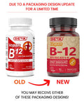 Deva Vegan Vitamins B-12 1000Mcg With Folic Acid & B-6, Supports Nervous System, Healthy Brain Function & Energy Production, Fast Dissolve, 90 Tablets