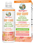 Maryruth Organics Gray Guard Liposomal Supports Natural Hair Color With Copper & Pantothenic Acid Holy Basil & Traditional Herbs Vitamin E & Vitamin B for Overall Health Ages 18+ 15.22 Fl oz
