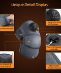 Eniosvar Knee Massager With Heat And Vibration Cordless Heating Pad For Knee 3-In-1 Massager For Knee Shoulder Elbow Portable Washable Heated Knee Brace For Arthritis With 2 Extension Straps