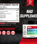 DEDICAD Nad+ Supplement 500Mg - Pure Nad Supplement - Combined To Fisetin, Tmg, Resveratrol And Quercetin - Energy And Dna Repair, Aging Defense, Brain Function - 60 Capsules