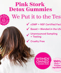 Pink Stork Detox Gummies ACV Gummies with Ginger to Support Detox and Debloat Metabolism Gut Health and Digestion Chewable Apple Cider Vinegar Gummies - 44 Count