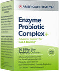 American Health Enzyme Probiotic Complex Plus, 20 Billion Microorganisms - Clinically Studied Strain - Advanced Support For Gas & Bloating* - Non-Gmo - 30 Capsules, 30 Total Servings