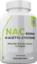 NAC Supplement (600mg) - 120 Capsules | N-Acetyl-Cysteine Amino Acid - UK Made