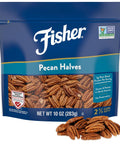 Fisher Chef's Naturals Pecan Halves 24 oz Resealable Bag, Unsalted Raw Nuts for Cooking, Baking & Snacking, Healthy Snacks for Adults, Vegan Protein, Keto Snack, Gluten Free Raw Pecans Halves