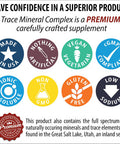 Trace Mineral Complex Full Spectrum Minerals Ionic Liquid Mineral Drops For Water Electrolytes, Hydration Supplement 2 Fl Oz Glass Bottle