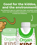 Orgain Organic Kids Protein Nutritional Shake Chocolate 8g of Protein 22 Vitamins Minerals Fruits Vegetables Gluten Soy NonGMO 8.25 Fl Oz Pack of 12