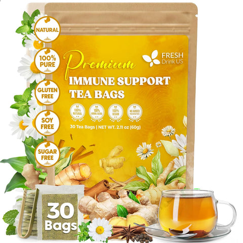 FreshDrinkUS, Premium 120 Mulberry Leaf Tea Bags, 100% Natural & Pure from Mulberry Leaves. Loose Leaf Herbal Tea. Made with Natural Material Tea Bags. No Sugar, No Caffeine, No Gluten, Vegan.