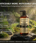 PURA D'OR Advanced Therapy Shampoo Reduces Hair Thinning & Increases Volume, No SLS, Biotin Shampoo Infused w/Argan Oil, Aloe Vera for All Hair Types, Men & Women, Invigorating Forest Scent 16 Fl Oz