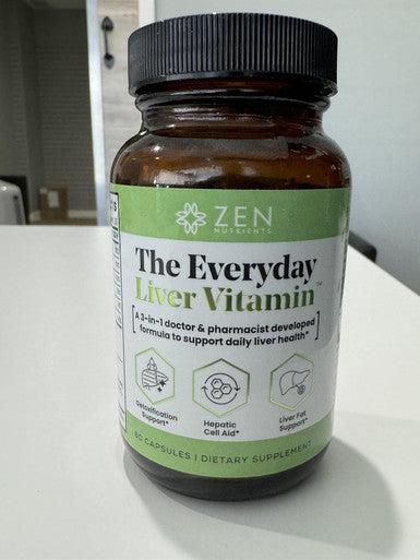 Zen Nutrients The Everyday Liver Vitamin - Liver Cleanse Detox & Repair With Bergacyn Ff, Organic Milk Thistle, Dandelion Root & Artichoke Extract For Liver Health - Fatty Liver Support Supplements