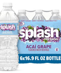 SPLASH REFRESHER Flavored Water Bottles, Wild Berry Flavor - 6 Pack | Refreshing Flavored Bottled Water with Electrolytes - Zero Sugar & Zero Calories - 16.9 Fl Oz