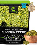 NUT CRAVINGS - Roasted & Unsalted Pumpkin Seeds, Pepitas, No Shell (16oz - 1 LB) Packed Fresh in Resealable Bag - Nut Snack - Food Assortments