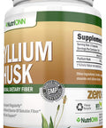 NutriONN PSYLLIUM Husk Capsules - 1450mg - 240 Capsules - Premium Psyllium Fiber Supplement - Great for Digestion and Regularity - 100% Soluble Fiber