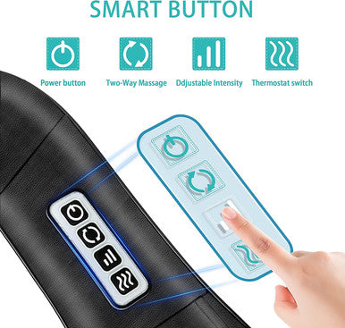 Aerlang Shiatsu Back And Neck Massager, Back Massager Deep Tissue Kneading Massager Neck And Shoulder Massager With Heat, Electric 4D Massage Pillow Fathers Day Dad Gifts From Daughter(Not Cordless)