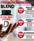 Dedicad 2400Mg Organic Irish Sea Moss Capsules Combined With Burdock & Bladderwrack - Seamoss Pills Support For Digestive Health