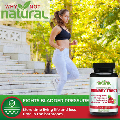 Why Not Natural 5-In-1 Uti Pills With D Mannose, Cranberry Pac Extract, Probiotics And Vitamin C & D - Urinary Health Formula For Women And Men