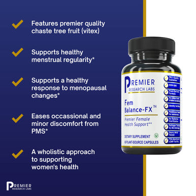 Premier Research Labs Fem Balance-Fx - Supports Menstrual Cycles & Regularity - With Chaste Tree Fruit, Alfalfa, Chinese Salvia