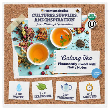 Fermentaholics Usda Organic Loose-Leaf Oolong Tea - Perfect For Homebrewing Kombucha Hot Tea And Iced Tea - Ou her Premium Taste Aroma And Flavor