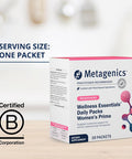 Metagenics Wellness Essentials Women's Prime - Menopause Support - Daily Multivitamin Packets - Womens Multivitamins - Bone Density Support - Omega-3 Fatty Acids - Non-GMO & Gluten - 30 Packets