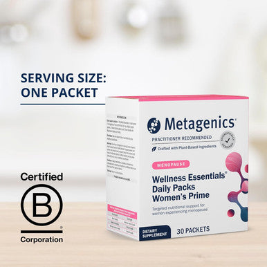 Metagenics Wellness Essentials Women's Prime - Menopause Support - Daily Multivitamin Packets - Womens Multivitamins - Bone Density Support - Omega-3 Fatty Acids - Non-GMO & Gluten - 30 Packets