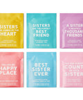 Thoughtfully Gourmet Sisters are Forever Tea Set Tea Sampler Includes 6 Flavors of Tea with Inspirational Quotes Great Sister s Set of 90