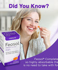 Feosol Complete Iron Supplement Caplets Bifera Iron for High Absorption Heme and NonHeme Dual Action Minimizes 1 Per Day for Energy and Immune System Support Made in USA 30 Count