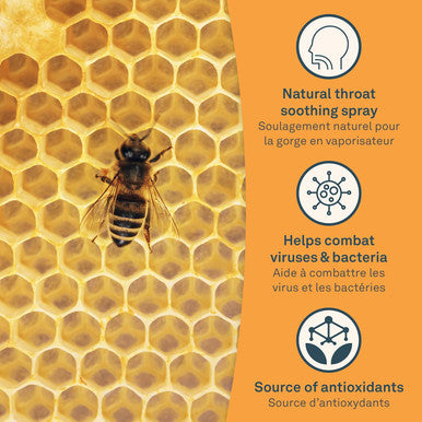 Organika Bee Propolis Throat Spray- Alcohol , Soothing, Immune Support- 30Ml