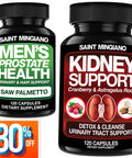 Saint Mingiano Kidney Support Cleanse Detox & Repair 120 Casuals - Together With - Men'S Prostate Health Advanced Prostate Supplements - 120 Capsules