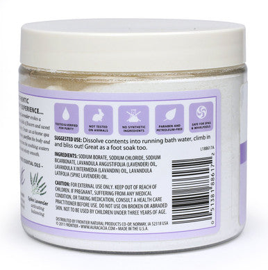 Aura Cacia Aromatherapy Mineral Bath Relaxing Lavender 16 ounce jar Pack of 2