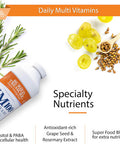 Buried Treasure Vm100 Daily Multi - 32 Servings, Liquid Vitamins Minerals Supplement With Dose Cup