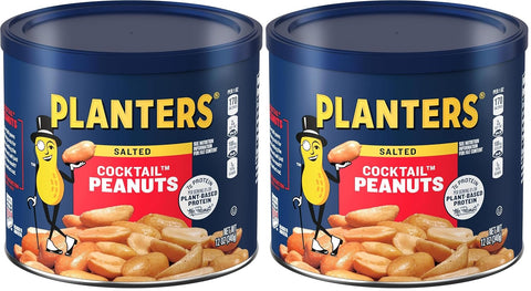PLANTERS Honey Roasted Peanuts, Plant Based Protein Snacks, 12 Oz (1 Ct) | Roasted Sweet & Salty Nuts. 0g Trans Fat. Resealable Jar. Snacks for Adults. Party Mix, Party Snacks