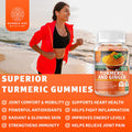 N1N Premium Turmeric Curcumin Gummies with Ginger Max Strength Natural Turmeric Gummies for Adults to Support Joint Pain Relief Brain Function Gluten Free 60 Gummies