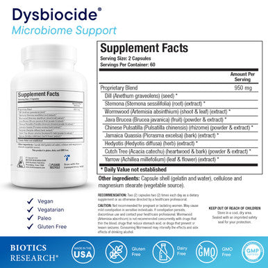 Biotics Research Dysbiocide 120 Capsules