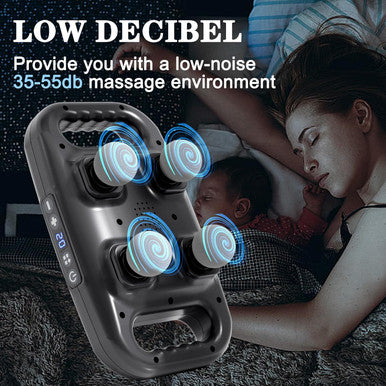 4-Head Massage Gun Deep Tissue, Muscle Massager 20 Intensities & 6 Massage Modes, 4-Head Back Massager For Pain Relief In Back, Leg, Neck, Shoulder And Body,Perfect Gifts