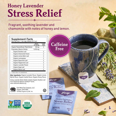 Yogi Tea Stress Relief & Herbal Tea Variety Pack - 16 Tea Bags per Pack (6 Packs) - Organic Herbal Tea Sampler - Includes Bedtime Tea Kava Stress Relief Tea Soothing Caramel Bedtime Tea & More
