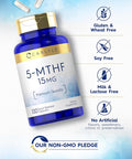 Carlyle 5-MTHF Supplement 15mg | 100 Capsules | L-Methylfolate | Non-GMO Gluten | Premium Quality