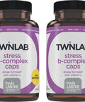 Twinlab Stress B-Complex Caps - Complete B-Complex & 1000 Mg Vitamin C - Energy Support Supplement With Vitamin B12 And B6-100 Capsules (Pack Of 2)