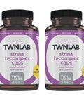 Twinlab Stress BComplex Caps Complete BComplex and 1000 mg Vitamin C Energy Support Supplement with Vitamin B12 and B6100 Capsules Pack of 2